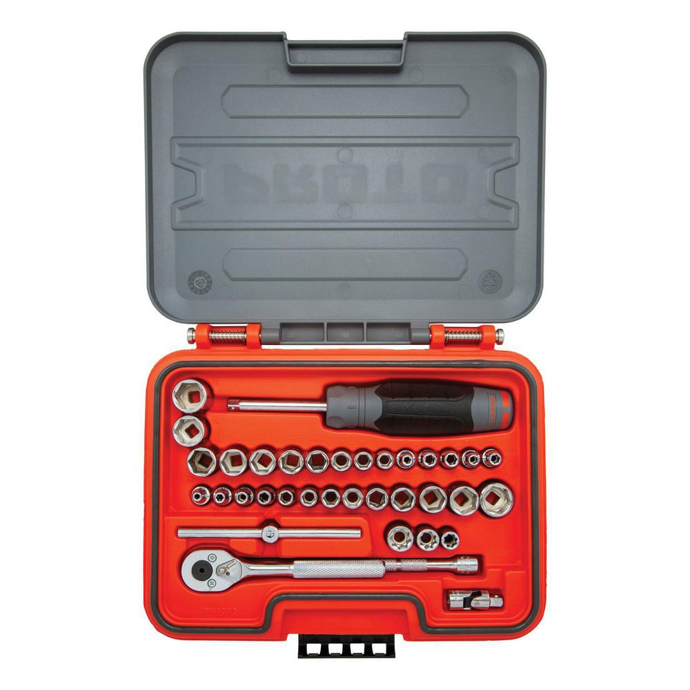 Combination Hand Tool Sets, Set Type: Socket Set , Number Of Pieces: 36 , Measurement Type: Inch & Metric , Container Type: Blow Molded Case  MPN:J47336S