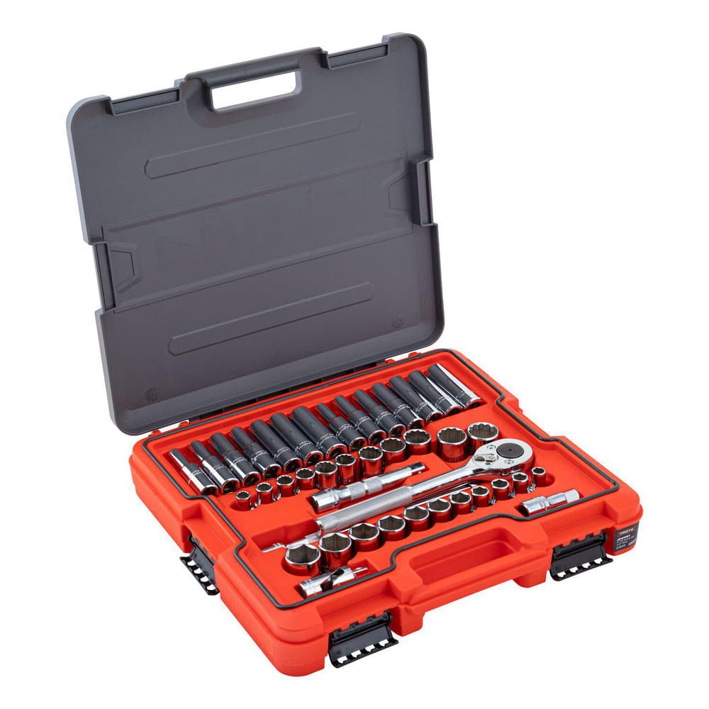 Combination Hand Tool Sets, Set Type: Socket Set , Number Of Pieces: 41 , Measurement Type: Inch , Drive Size: 1/2 , Container Type: Blow Molded Case  MPN:J54141ST