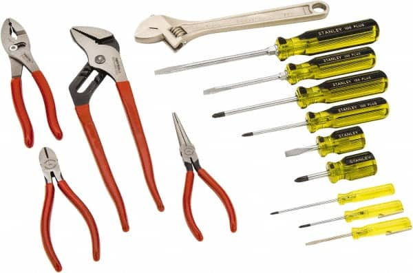 Combination Hand Tool Set: 14 Pc, General Purpose Tool Set MPN:J98314