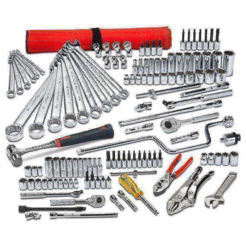 Combination Hand Tool Set: 126 Pc, Starter Set, 1/4