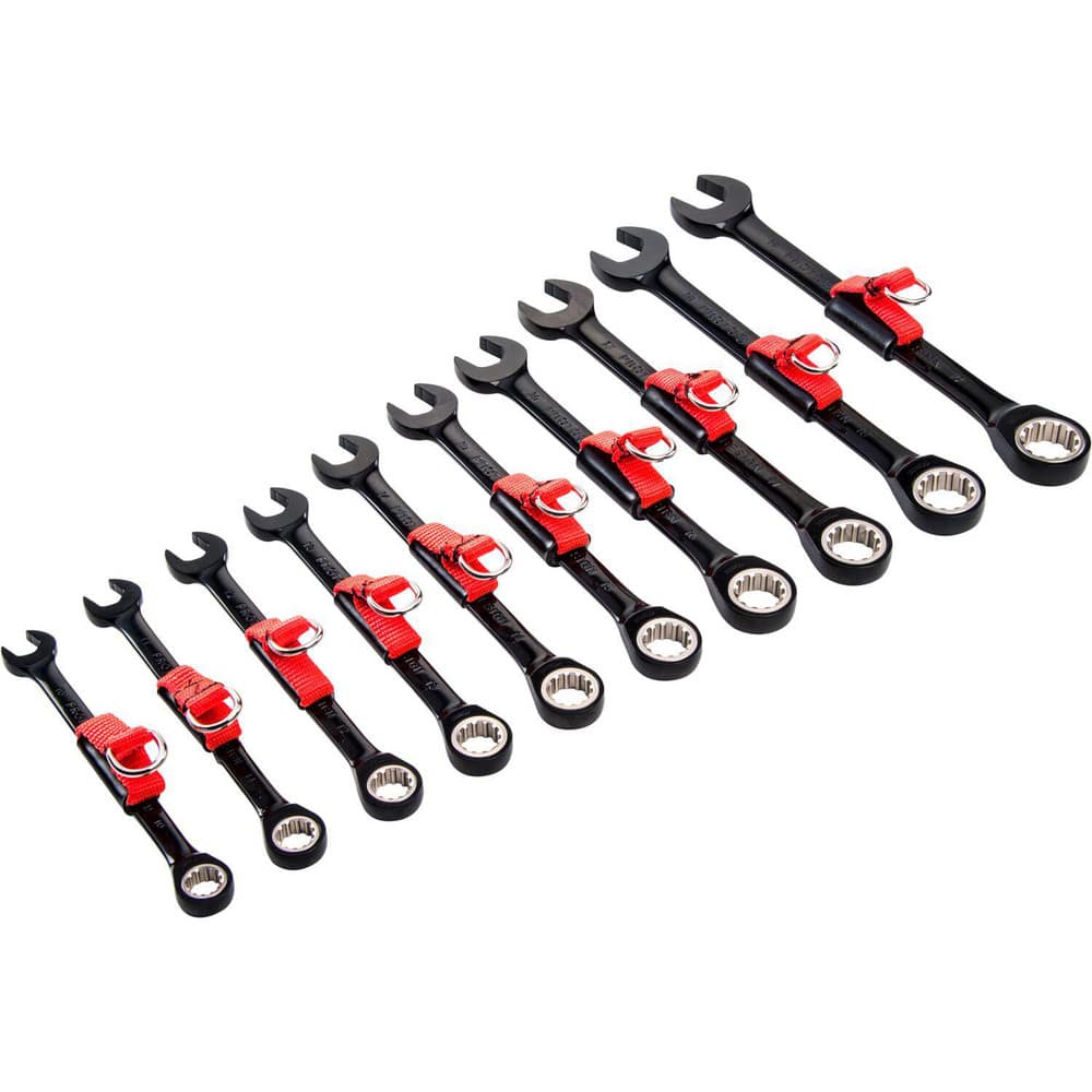 Wrench Sets, System Of Measurement: Metric , Container Type: Tool Roll , Material: Steel , Finish Coating: Chrome , Non-sparking: No  MPN:JSCRM-10S-TT