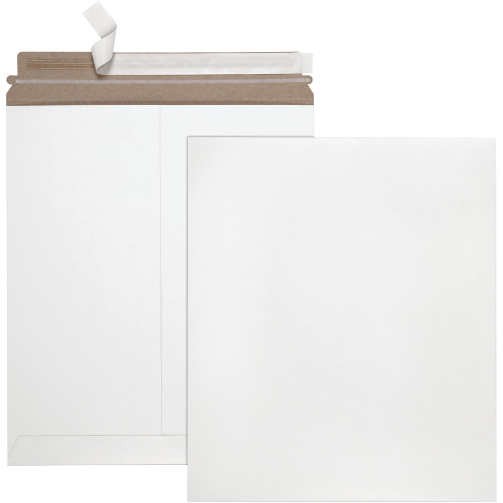 Quality Park Sturdy Fiberboard Photo Mailers - Board - 6in Width x 8in Length - Self-sealing - Fiberboard - 25 / Box - White (Min Order Qty 4) MPN:64007