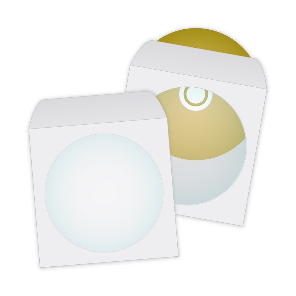 Quality Park CD/DVD Envelopes, 4 7/8in x 5in, White, Box Of 100 (Min Order Qty 5) MPN:62903