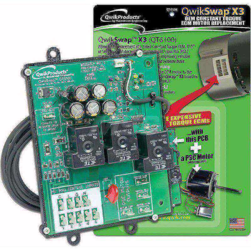 QwikSwap X3 OEM Constant Torque ECM Motor Replacement 3-Speed MPN:QT6100
