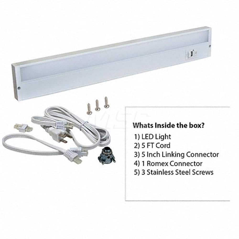 Undercabinet Light Fixtures, Lamp Type: Integrated LED, LED , Number of Lamps: 1 , Overall Length (Feet): 22 in, 22.00 , Overall Width: 4  MPN:UC22-3K-HL-UB