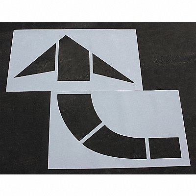 Pavement Stencil MUTCD Curved Arrow 1/8 MPN:STL-108-5010