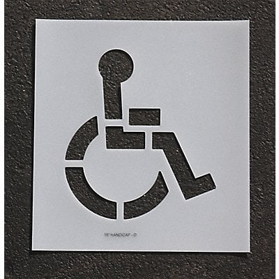 Pavement Stencil 15 in Handicap 1/16 MPN:STL-116-3015
