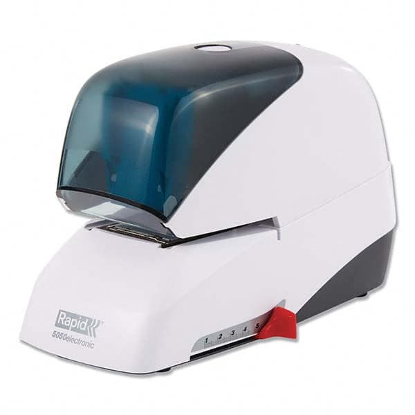 Staplers, Stapler Type: Electric , Stapler Style: Heavy-Duty , Sheet Capacity: 60 , Staple Capacity: 5000 , Color: White  MPN:RPD73157