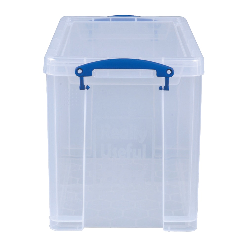 Really Useful Box Plastic Storage Container With Built-In Handles And Snap Lid, 19 Liters, 14 1/2in x 10 1/4in x 11 1/8in, Clear (Min Order Qty 5) MPN:19C