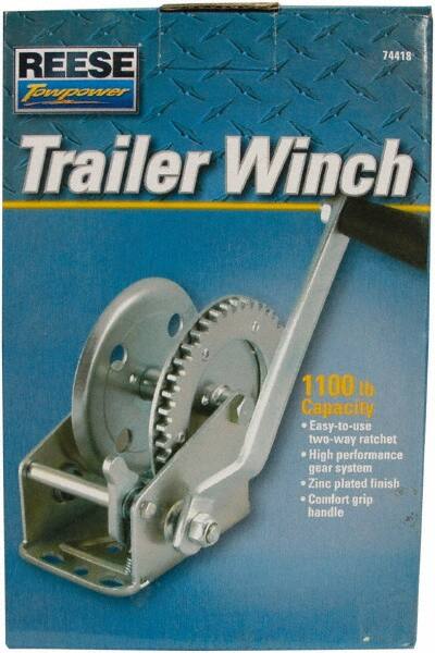 Automotive Winches, Pull Capacity: 1100 , Cable Length: 36 , Overall Length: 6.1 , Overall Depth: 5.5  MPN:74418