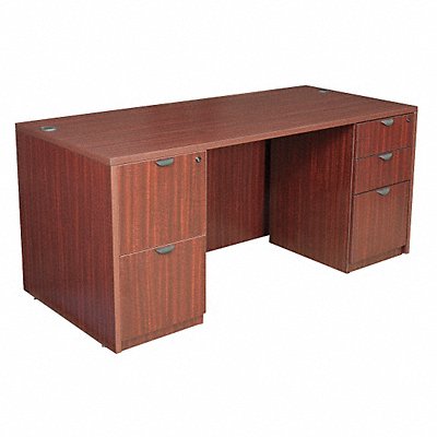 Office Desk 66 x 29 x 30 In Mahogany MPN:LDPF6630MH