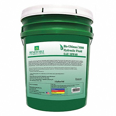 Hydraulic Oil Pail Yellow 5 gal. MPN:81044
