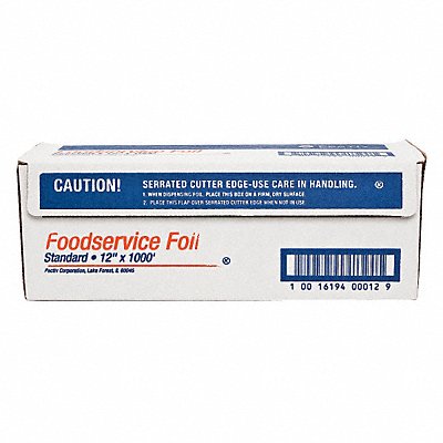Aluminum Foil Roll 1000 ft L 12 in W Med MPN:611