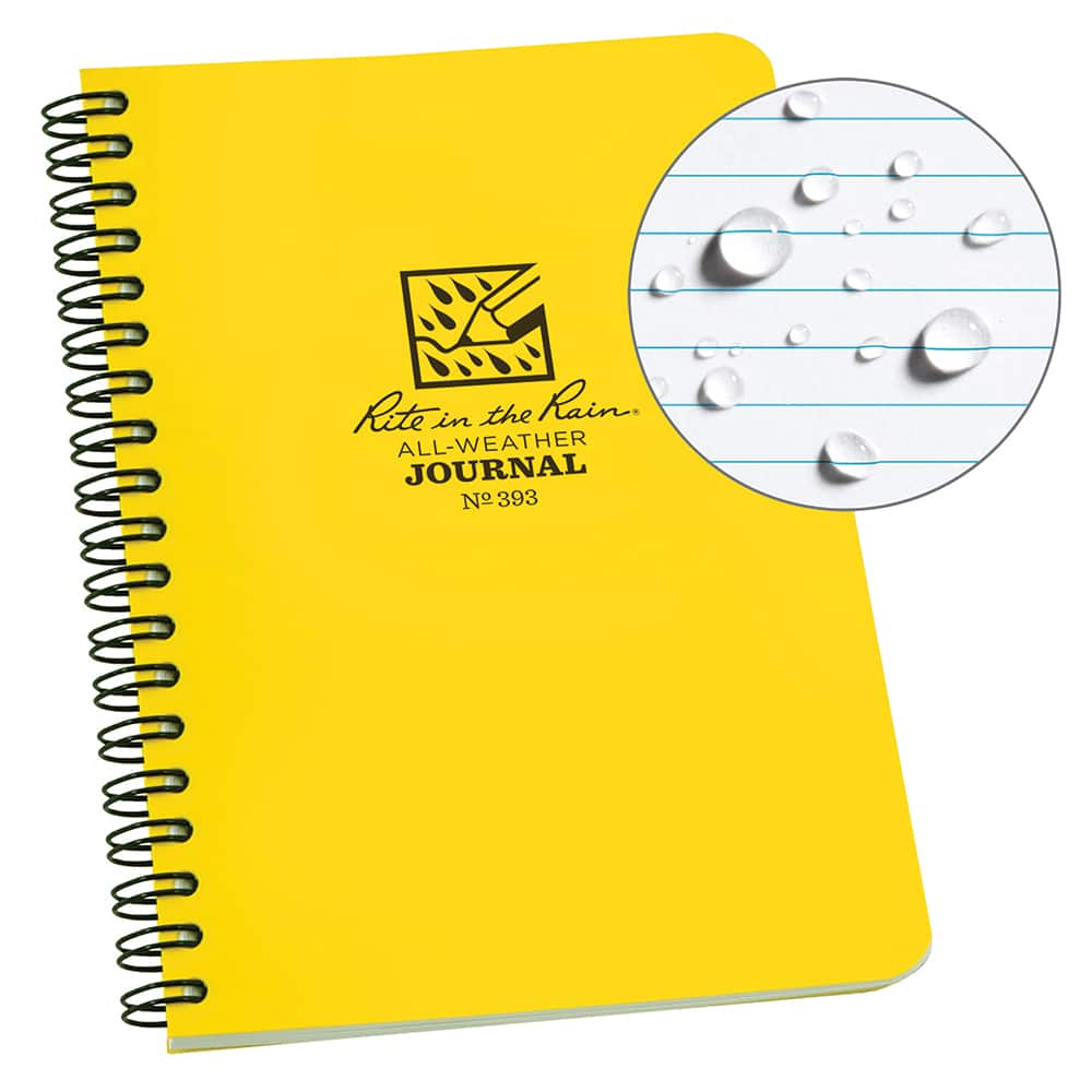 Waterproof Spiral Notebook: 32 Sheets MPN:393