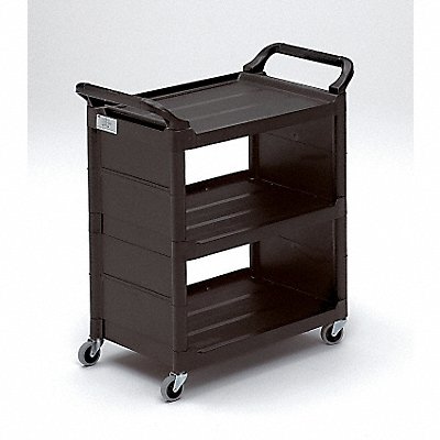 Enclosed Cart Plastic Black 150 lb. MPN:FG342100BLA