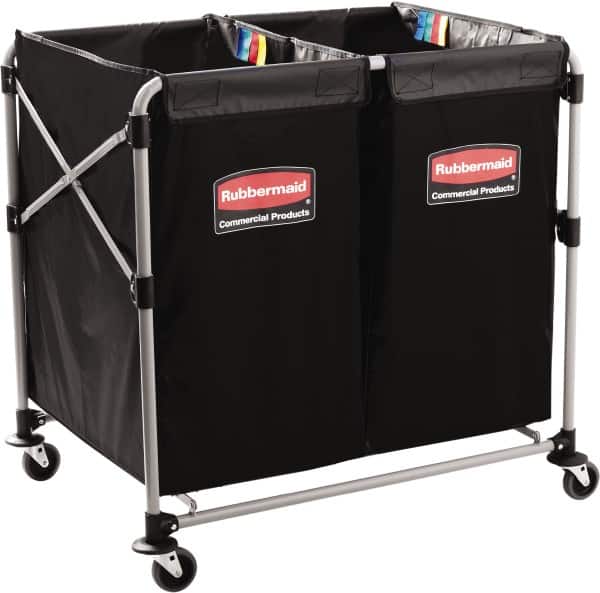 Collapsible X Cart - Industrial Laundry/Trash Cart with Wheels MPN:1881781