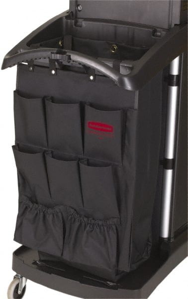 Rubbermaid Commercial 9-Pocket Housekeeping/Cleaning Cart Organizer, Additional Storage to Hold Spray Bottles/Supplies/Brushes/Liners/Bags, Black MPN:FG9T9000BLA