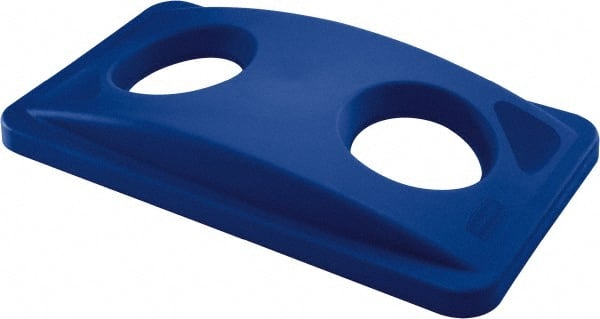 SLIM JIM Bottles/Cans Recycling Lid for Use with 16/23 Gal Vented Slim Jim Containers, For Use with 16/23 Gal Vented Slim Jim Containers, Blue MPN:FG269288BLUE
