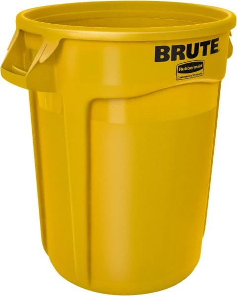 Trash Can: 20 gal, Round, Yellow MPN:fg262000yel