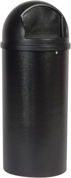 Marshal Classic Container, Round Trash Can, 25 Gallons, Black, Outdoor MPN:FG817088BLA