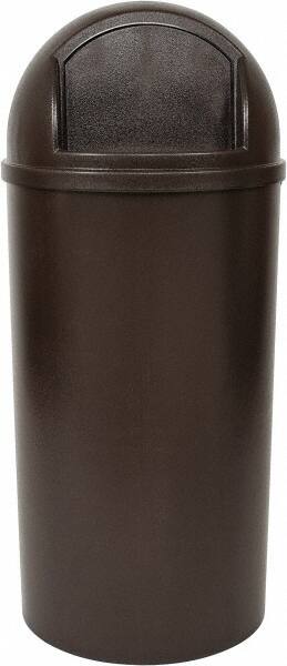 Marshal Classic Container, Round Trash Can, 25 Gallons, Brown, Outdoor MPN:FG817088BRN