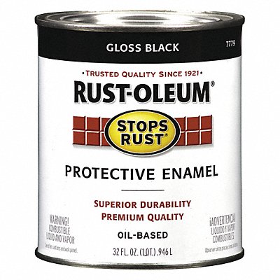 Enamel Paint Gloss Black Solvent 1 qt. MPN:7779502