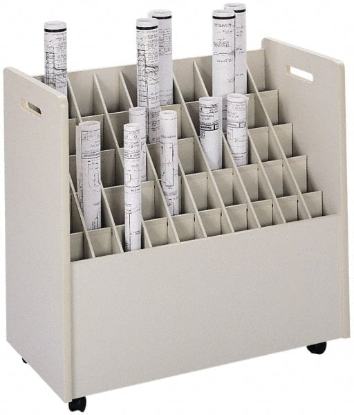 Roll File Storage, Type: Wire Roll File, Number of Compartments: 50, Overall Width: 30-1/4 in, Overall Depth: 15-3/4 in, Overall Height (Inch): 29-1/4 in MPN:SAF3083