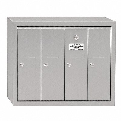 Vertical Mailbox 4 Doors Alum MPN:3504ASU