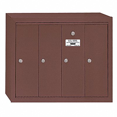 Vertical Mailbox 4 Doors Bronze MPN:3504ZSU