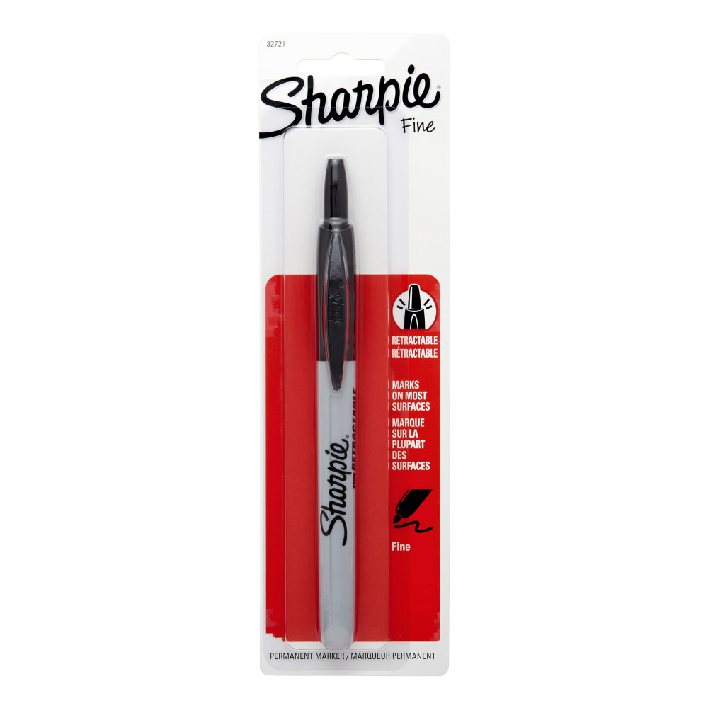 Sharpie Retractable Permanent Marker, Fine Point, Black (Min Order Qty 19) MPN:32721PP