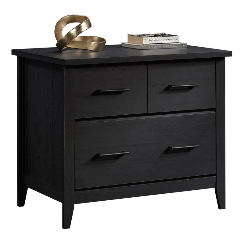 Sauder Summit Station 33-3/4inW x 23-7/16inD Lateral File Cabinet, Raven Oak MPN:427289