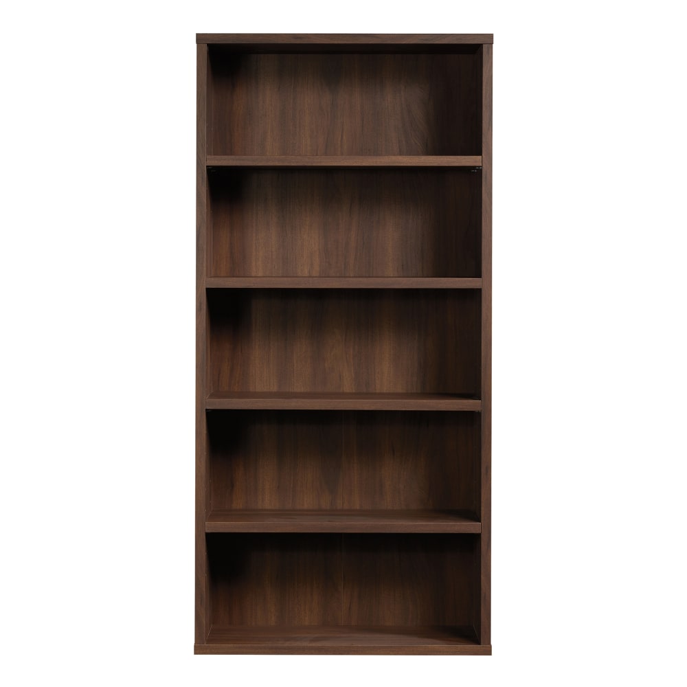 Sauder Optimum 73-1/2inH 5-Shelf Bookcase, Spiced Mahogany MPN:425996