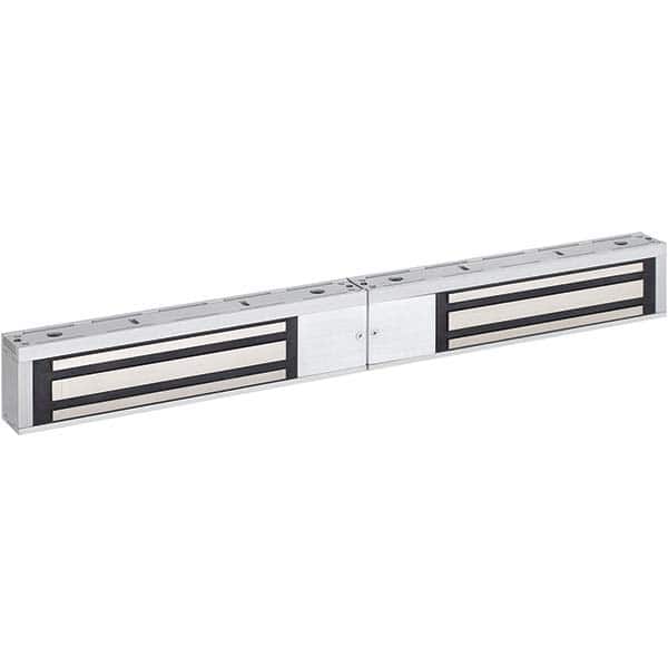 Electromagnet Locks, Average Magnetic Pull: 1500.0lb , Overall Depth: 3in , Timer: No , Finish: Stainless Steel , Features: Automatic Voltage Selection  MPN:M492