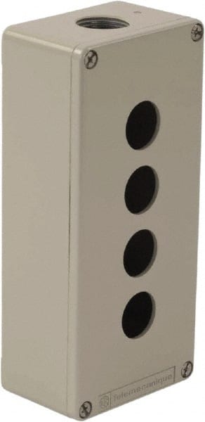 4 Hole, 1.18 Inch Hole Diameter, Zinc Alloy Pushbutton Switch Enclosure MPN:XAPG39704
