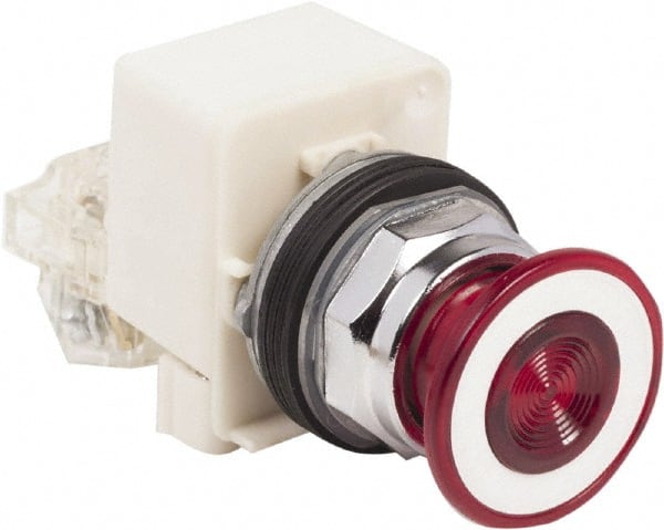 Push-Button Switch: 30 mm Mounting Hole Dia, Maintained (MA) MPN:9001KR9P32RH13