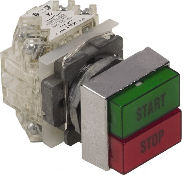 Push-Button Switch: 30 mm Mounting Hole Dia, Momentary (MO) MPN:9001KXRC111