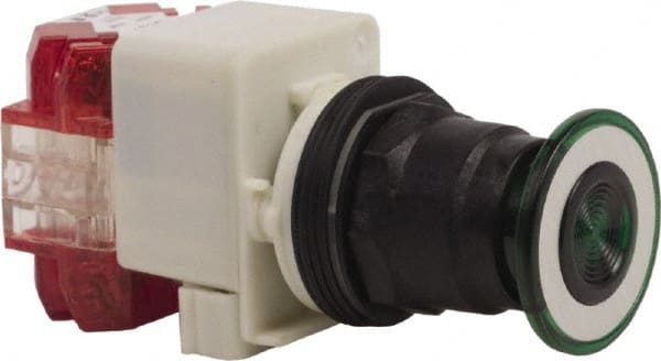 Push-Button Switch: 30 mm Mounting Hole Dia, Maintained (MA) & Momentary (MO) MPN:9001SKR8P1GH25