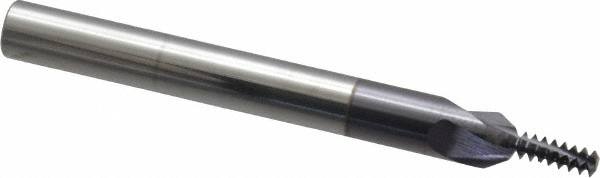 Helical Flute Thread Mill: #10-24, Internal/External, 3 Flute, 1/4