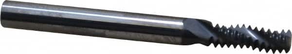 Helical Flute Thread Mill: 5/16-18, Internal & External, 3 Flute, 1/4