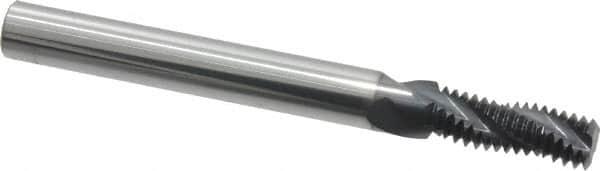 Helical Flute Thread Mill: 5/16-24, Internal/External, 3 Flute, 1/4