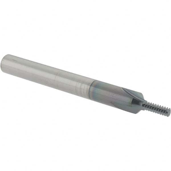 Straight Flute Thread Mill: #8 to 32, Internal, 3 Flutes, 1/4