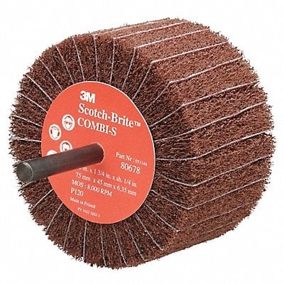 Flap Wheel 3 in Dia 1 3/4 in W P180 Grit MPN:FN510079323