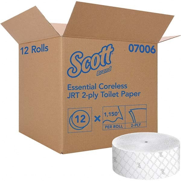 Bathroom Tissue: Coreless Roll, Recycled Fiber, 2-Ply, White MPN:0588647/0588647
