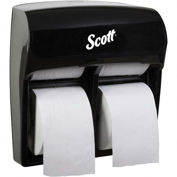 Pro High Capacity Coreless Standard Roll Toilet Paper Dispenser, 4 Roll Capacity, Black, 11.25