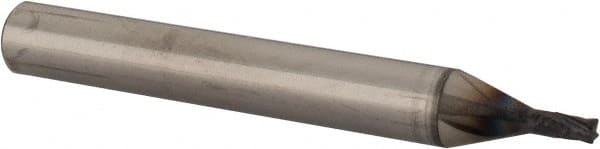 Corner Radius End Mill: 2 mm Dia, 2.5 mm LOC, 0.2 mm Radius, 4 Flutes, Solid Carbide MPN:00019437