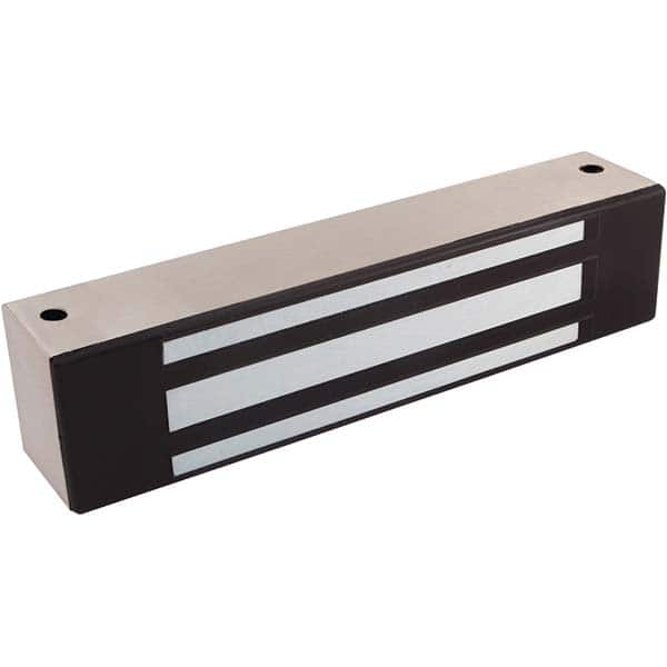 Electromagnet Locks, Average Magnetic Pull: 600.0lb , Overall Length: 8in , Timer: No , Finish: Stainless Steel , Features: Door Position Switch  MPN:M32FD