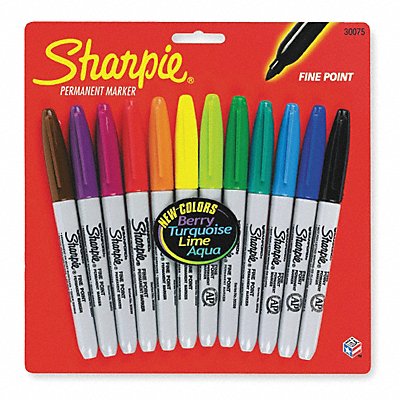 Permanent Marker Set Assorted Fine PK12 MPN:30075PP