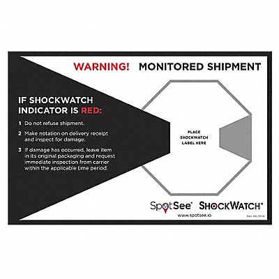 Shock Indicator Companion Label PK200 MPN:26106