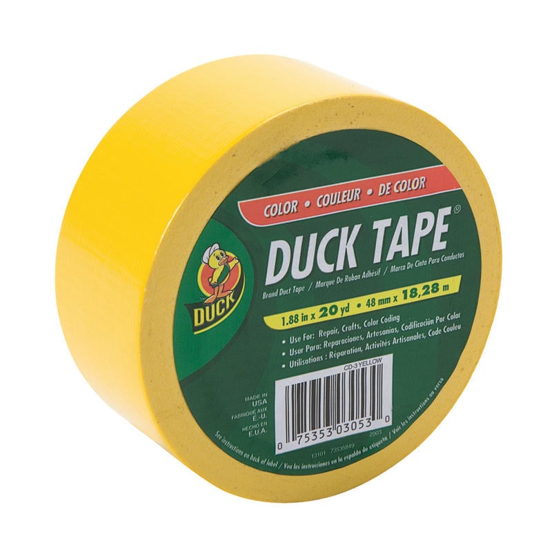 Duck Colored Duct Tape, 1 7/8in x 20 Yd., Yellow (Min Order Qty 10) MPN:1304966