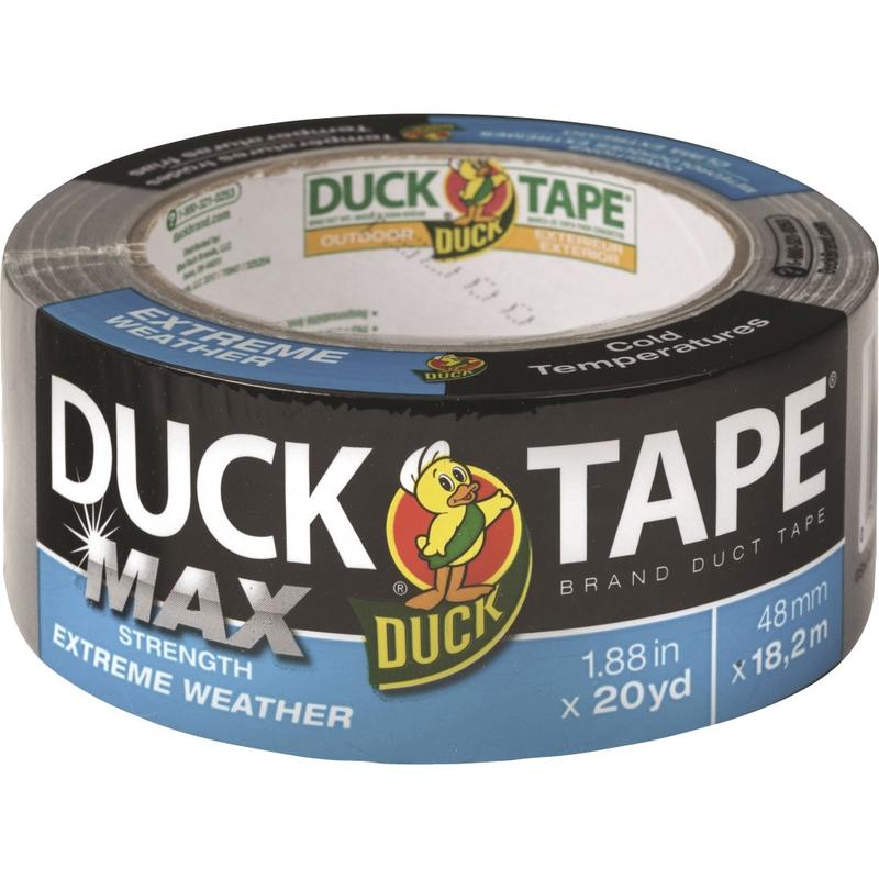 Duck MAX Strength Weather Duct Tape - 20 yd Length x 1.88in Width - 1 Each - Silver (Min Order Qty 8) MPN:241635